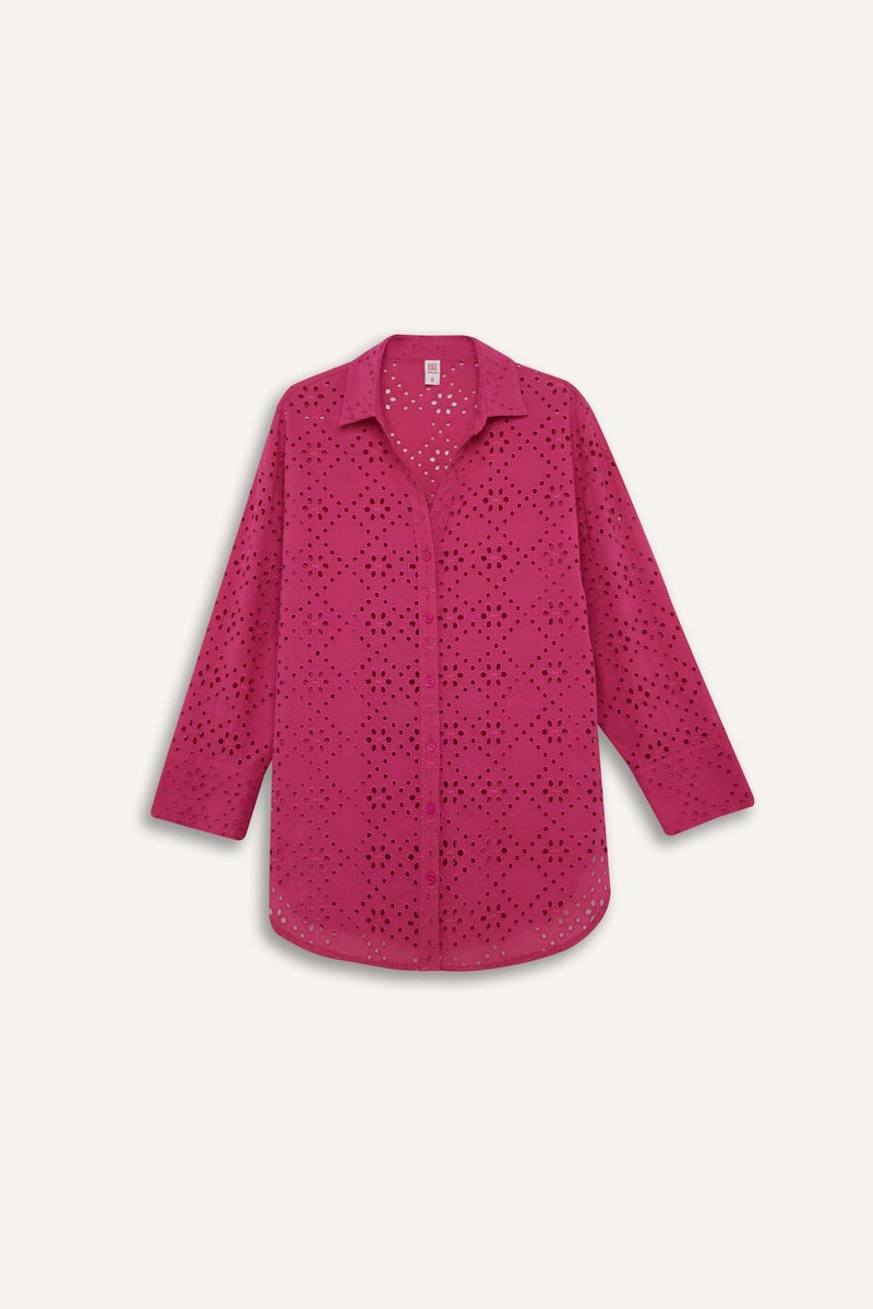 DeFacto Pink Woman Fall in Love Regular Fit Cotton Beach Wear Casual - Image 2