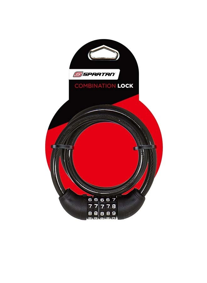 Spartan Bicycle Combination Lock – Durable 4-Digit Code Lock for Bikes, Scooters & E-Bikes, Anti-Theft Steel Cable
