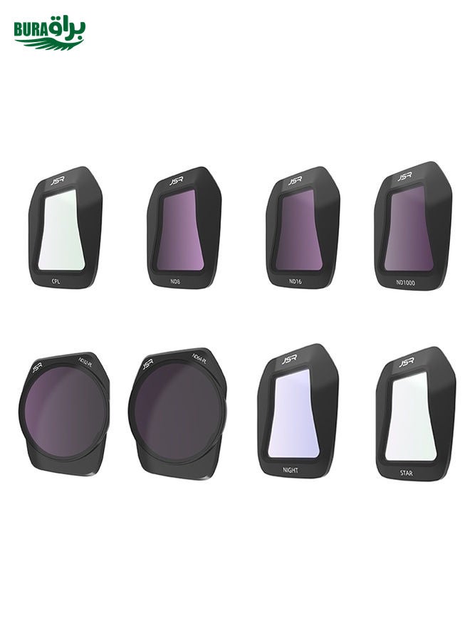 BURAQ For DJI Air 3S JSR CB Series Drone Lens Filter, Filter:8 in 1 CPL UV ND Mixed  - Image 1