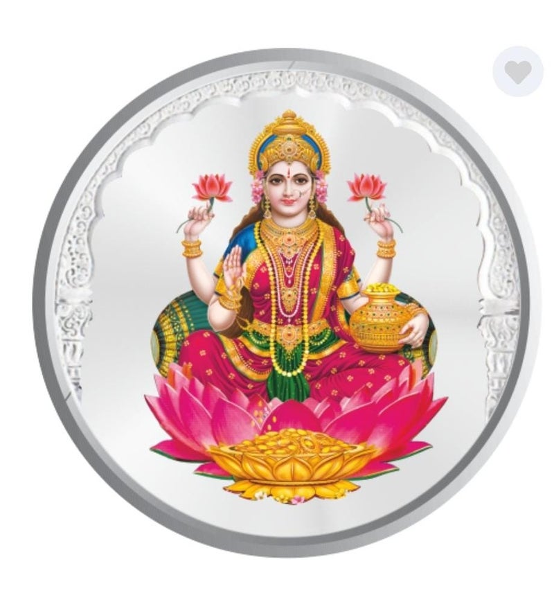 KHUSHBOO JEWELS 999 PURE SILVER 1 GM LAKSHMI  COIN - Image 3