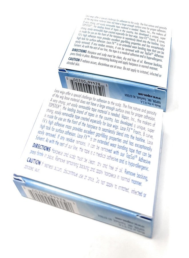 Vapon Lace Fx Tape B Curve Double Sided Super Adhesive Clear Strips for Front Lace Wigs, INC Beauty (2 Packs) - Image 3