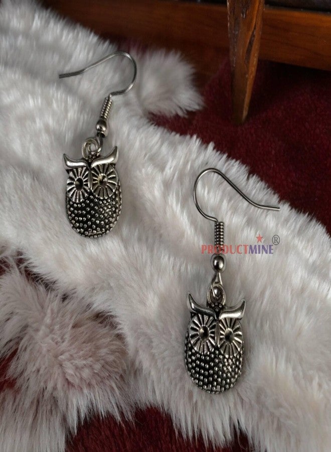 PRODUCTMINE أقراط متدلية على شكل بومة من PRODUCTMINE® للنساء والفتيات، أقراط عصرية مناسبة للإطلالات الكاجوال الأنيقة - زوج واحد - Image 5