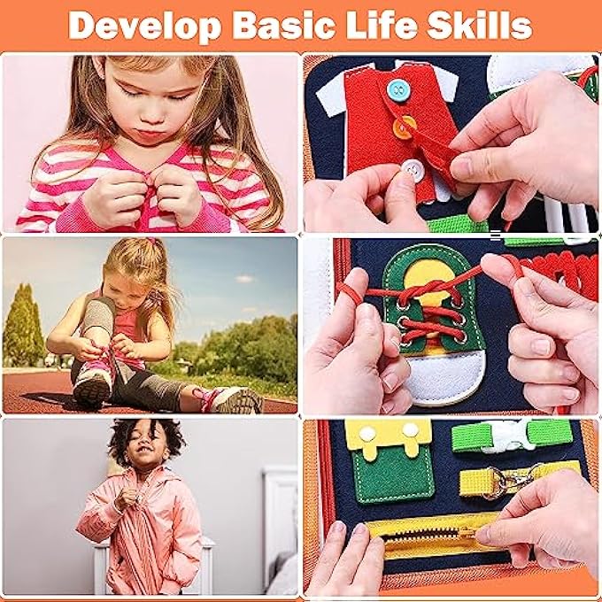 BUSY BOARD TODDLERS SENSORY ACTIVITY, MONTESSORI TOYS 3+ YEAR OLD BOY AIRPLANE TRAVEL ESSENTIALS KIDS ROAD TRIP GAMES QUIET BOOK 3 4 5 YR BIRTHDAY GIFTS LEARNING TOY BABY EDUCATIONAL - Image 4