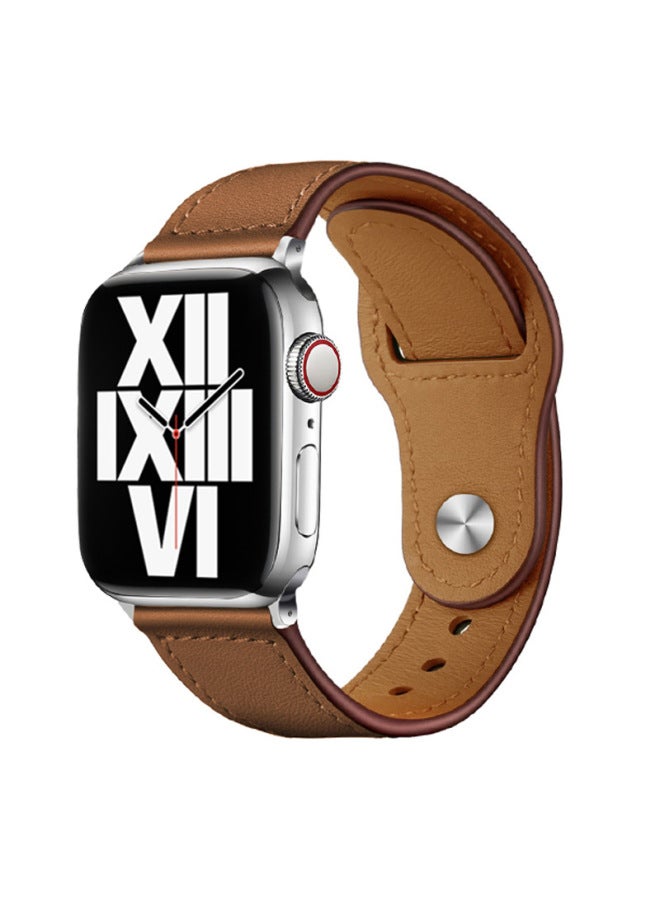 YLZ For Apple Watch Strap Iwatch543se Universal Business Single Nail Cowhide Apple Watch 6 Strap - Image 1