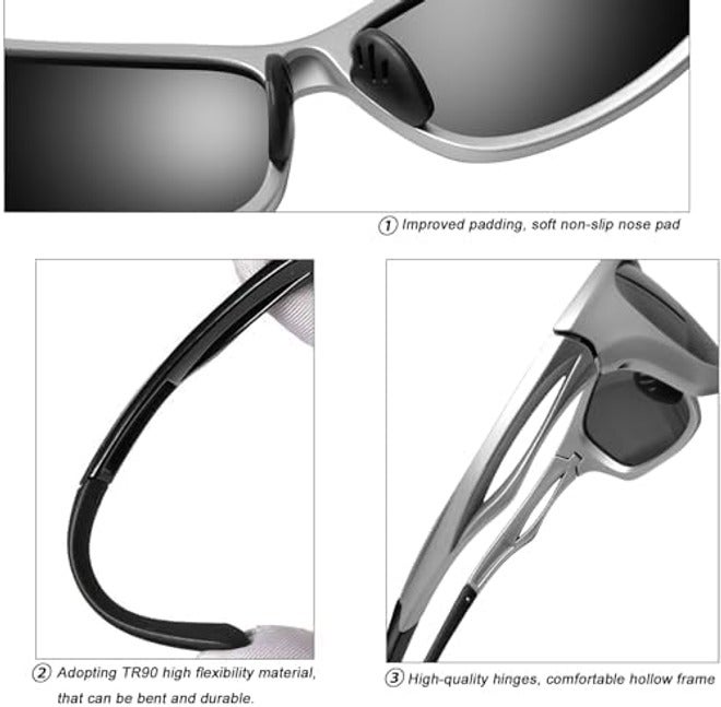 Joopin Polarized Sports Sunglasses for Men & Women – UV400 Wrap-Around Shades for Driving, Cycling & Hiking - Image 5