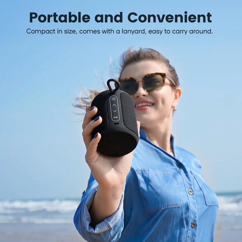 Deeyaple Bluetooth Speaker Wireless,IP67 Waterproof & Dustproof Portable Speaker with Lights,15W Loud Stereo Sound, 2500mAh Battery All Day Playtime, TWS Pairing, BT5.3, Home/Party/Outdoor/Beach (Black) - Image 4