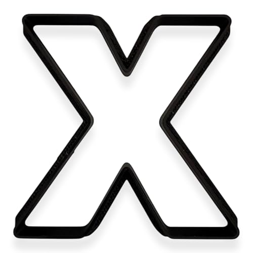 Bundle of Fun X Capital Block Letter Cookie Cutter with Easy to Push Design (3.5 inch) - Image 1