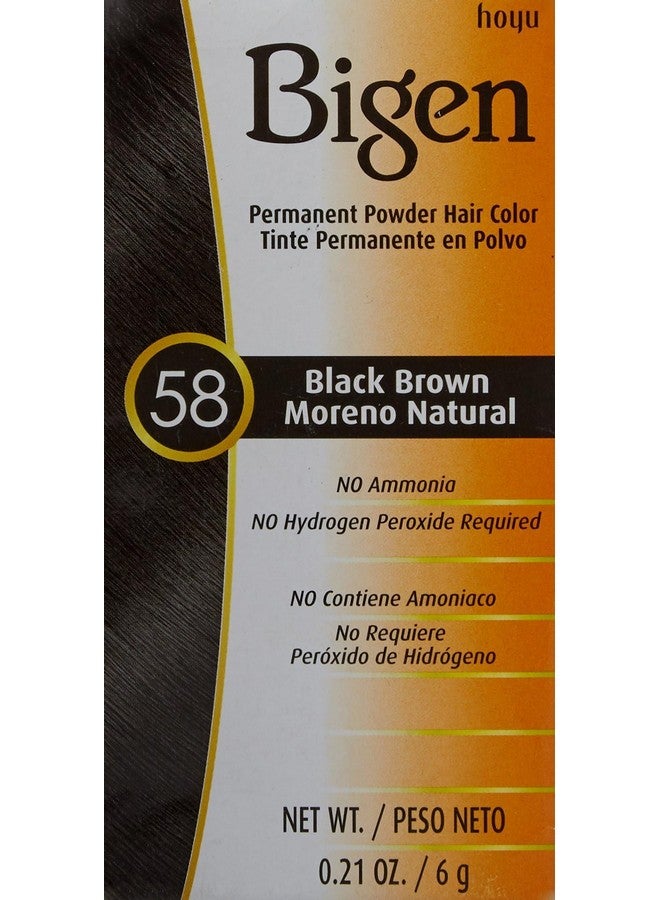 Bigen Hair Coor 58 Black Brown Noir Naturel 0.21 Oz - Image 4