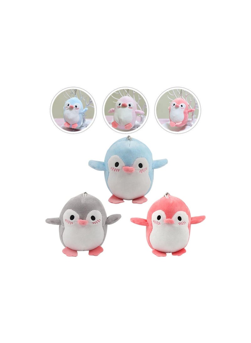 GGOOT 3pcs Keychain Pendant Plush Penguin Stuffed Animal Animal Keychain Plush Key Ring Pendant for Purse Handbag Cell Phone Case (Random Color) - Image 5