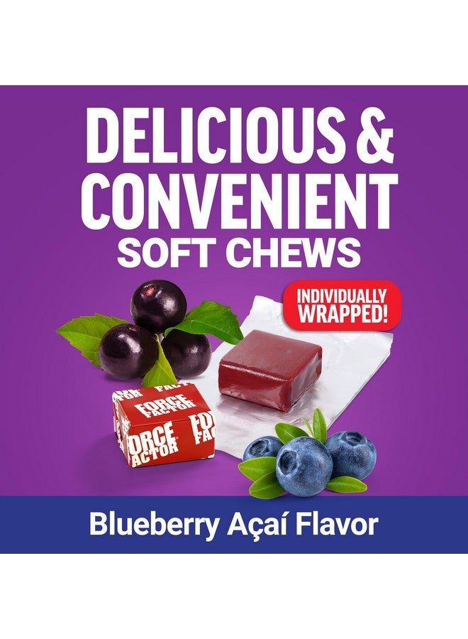 Force Factor مكمل فورس فاكتور اليومي لتخفيف الأعصاب مع حمض ألفا ليبويك، وفيتامينات ب، CoQ10 وأستيل-L-كارنيتين HCl لعدم الراحة العصبية في اليدين، القدمين، الأصابع وأصابع القدم، نكهة التوت الأزرق والأساي، 30 قطعة لينة - Image 5