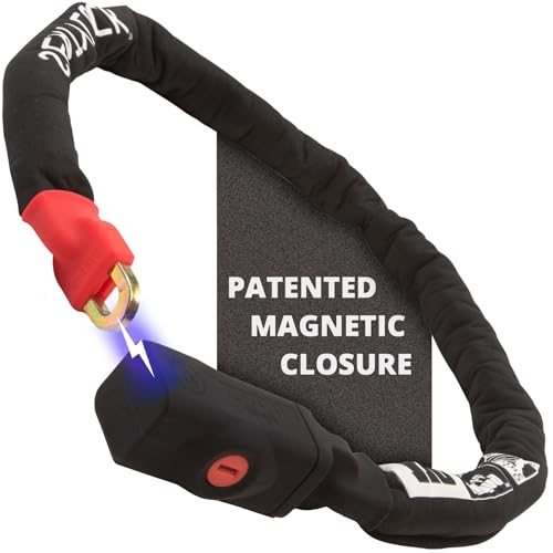 Seatylock Viking Bike Chain Lock with Key - Magnetic Patented Sold Secure Silver Rated - Heavy Duty Anti Theft - Smart Ultra Security Bicycle Lock (43.3 Inch) - Image 1