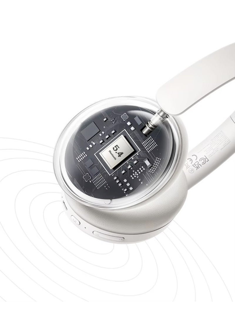 Ugreen Studio Max2 Wireless Bluetooth Headphones, 80H Playtime, HiFi Stereo Over Ear Headphones with Microphone, Bluetooth 5.4 Light Gray - Image 5