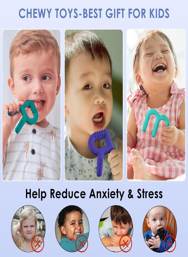 ERKOON Sensory Chew Toys for Autistic Children, 4 Pack Silicone Chewy Tube Oral Motor Tools for Sensory Kids with Autism, Biting, ADHD, SPD, Chewies with Special Needs, Teething Sticks Toys - Image 5