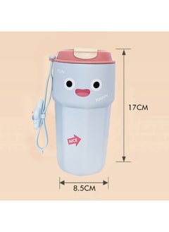 Fun Emoji Blue Vacuum Insulated Stainless Steel Coffee/Water/Tea Travel Tumbler for Kids & Adults 450ml - pzsku/ZA6A4C629DEFEB2B688F8Z/45/_/1740398599/4e6d985f-0a26-4da5-a830-18d35819b31d