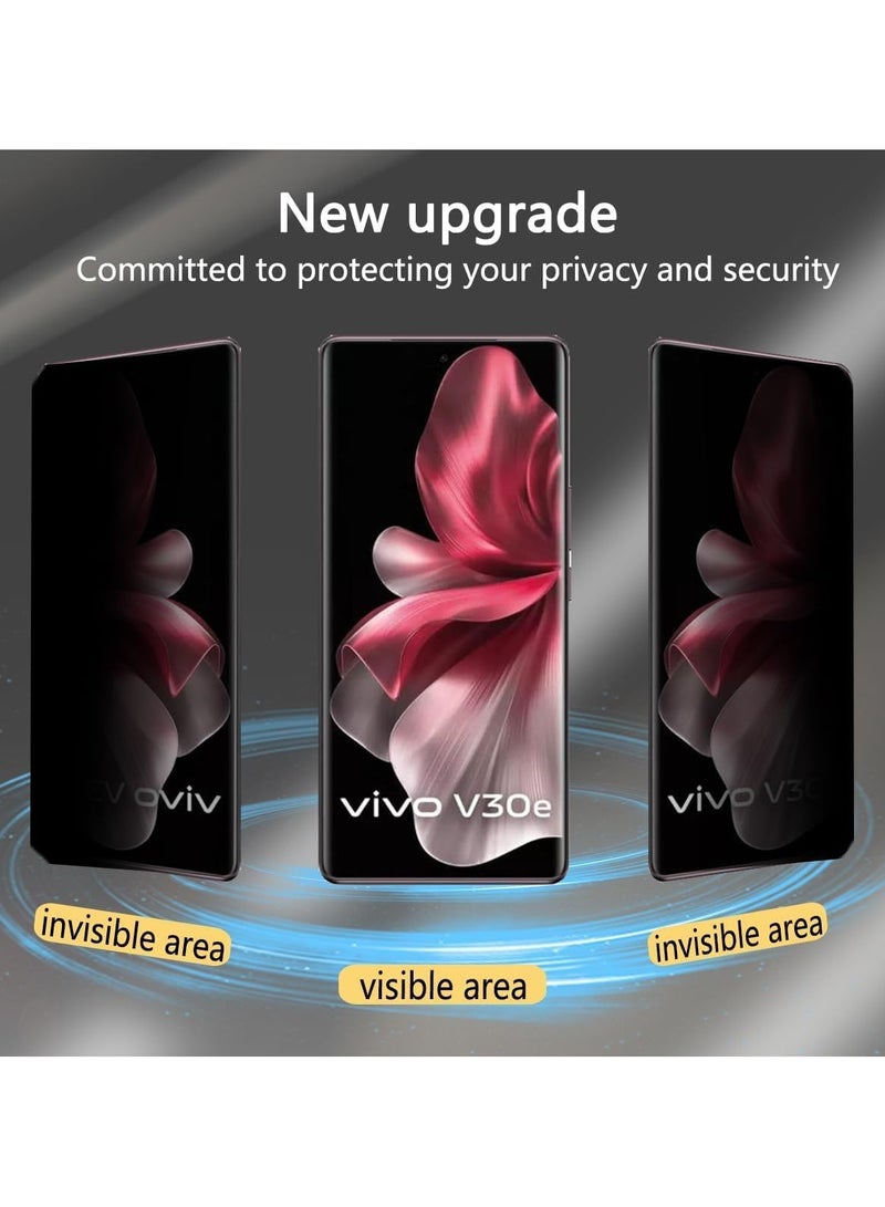 general Privacy Screen Protector Compatible with VIVO V30e 5G, Anti-spy TPU Protector 1 Pack + Tempered Glass Camera Lens Protector 1 Pack, Anti-scratch Easy to Install - Image 2