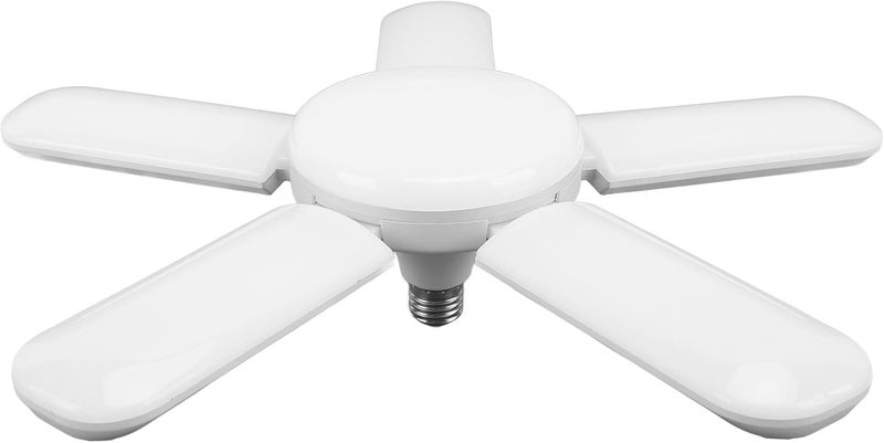 Multi-purpose LED Garage Lights, 6500k 5 Adjustable Panels Ceiling Lamp Daylight Deformable Lamp for Garage Basement Warehouse Workshop Wet anti slip - Image 1