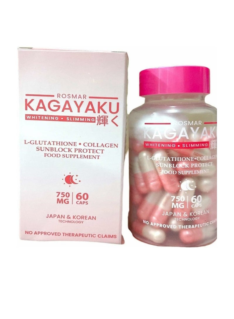 ROSMAR Kagayaku Whitening Slimming Food Supplement 60 Capsules - Image 2