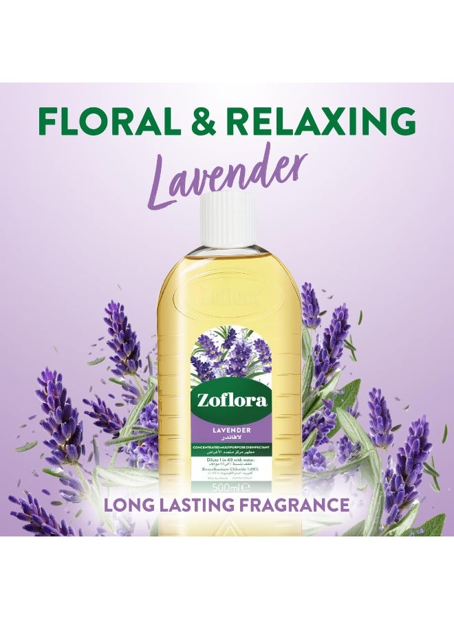 Zoflora Concentrated multi-purpose disinfectant with a refreshing lavender scent, 500 ml - Image 2