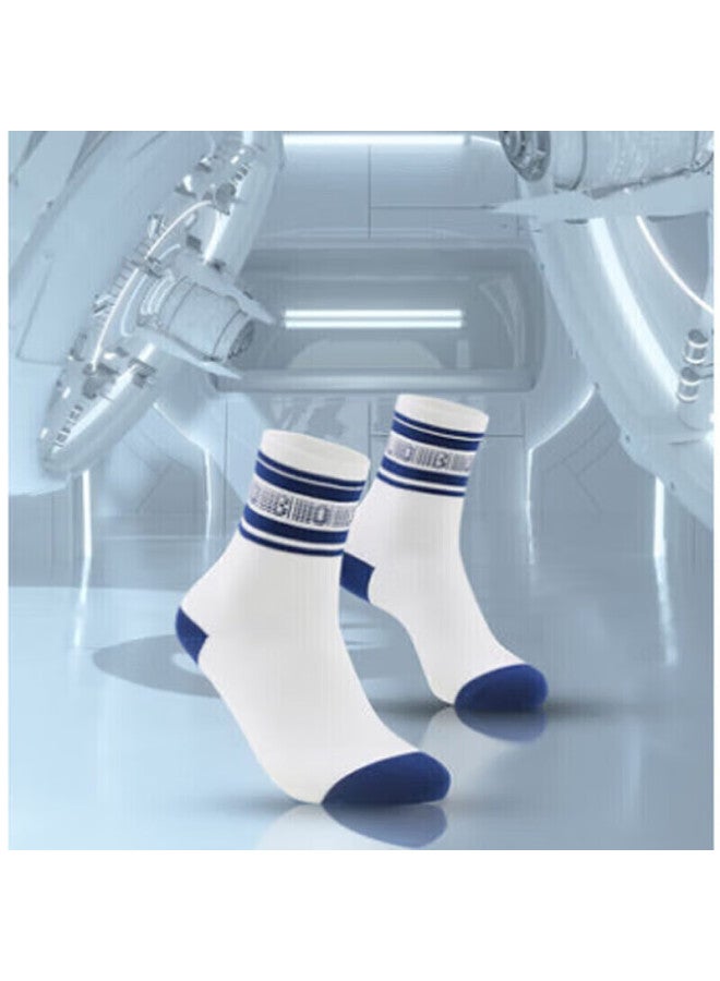 Bodywild Men'S Casual Cotton Mid-Tube Socks Zbn94Yl2 White 28 - Image 2