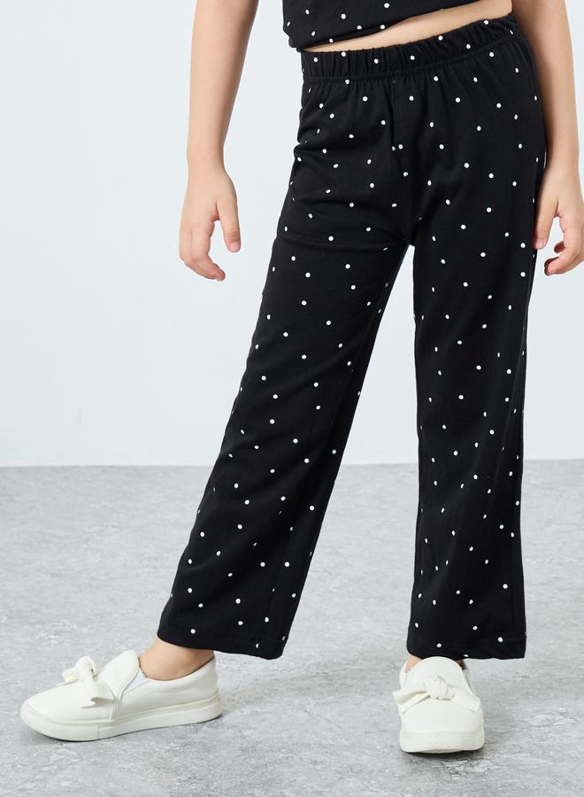 ستايلي طقم من بنطال وتيشيرت بطبعة نقاط بولكا - Image 4