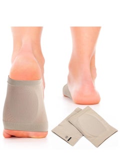 Generic Compression arch support sleeve socks with comfortable gel pad, elastic bandage arch flat foot orthopedic massage insole (beige)  - Image 2