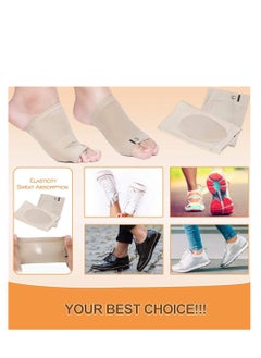 Generic Compression arch support sleeve socks with comfortable gel pad, elastic bandage arch flat foot orthopedic massage insole (beige)  - Image 4