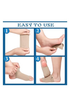 Generic Compression arch support sleeve socks with comfortable gel pad, elastic bandage arch flat foot orthopedic massage insole (beige)  - Image 5
