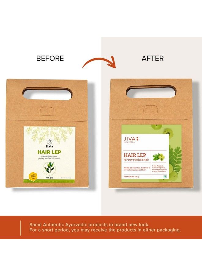Jiva Hair Lep Without Multani Mitti100Gm (Pack Of 2) Helpful In Dandruff & Hairfall - Image 4