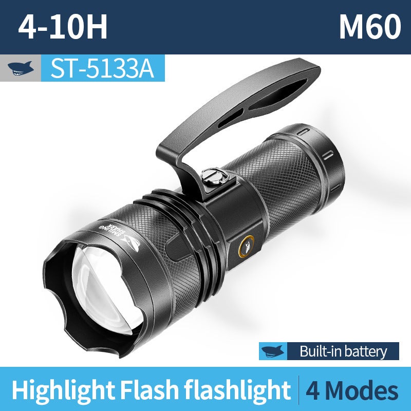 القرش المبتسم مصباح يدوي محمول عالي السطوع من Zoom للاستخدام الخارجي - Image 1