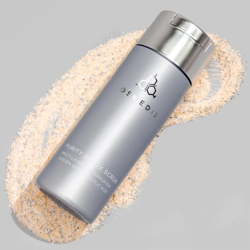 COSMEDIX Purity Detox Face Scrub - Gentle, Multi-Layer Facial Detox Treatment Exfoliates & Cleanses Skin of Dirt, Oil, Impurities & Clogged Pores - AM & PM Dry Powder Scrub with Salicylic Acid - Image 2