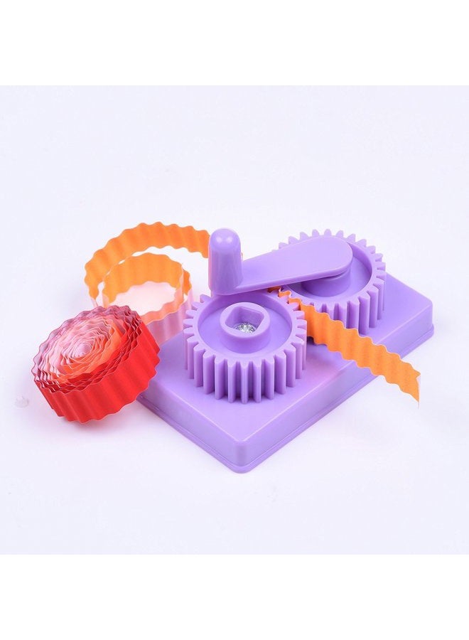 LUTIONS Cuziss Purple Hand-operated Quilling Crimper, Paper Slip Wave Shape Making Tool DIY Making Tool, Quilling Tool with Little Storage Case - Image 1