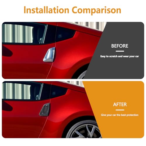 Bekantogy Exterior Door Handle Cover Trim Compatible with Nissan 370Z Z34 20092020 ABS Door Handle Panel Protector Covers Trim Kit AntiScratch Decorative Sticker Exterior Accessories Matte Black - Image 3