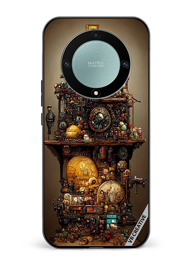 VR CREATIVE غطاء حماية لهاتف Honor X9b بتصميم ألغاز ملون - Image 1