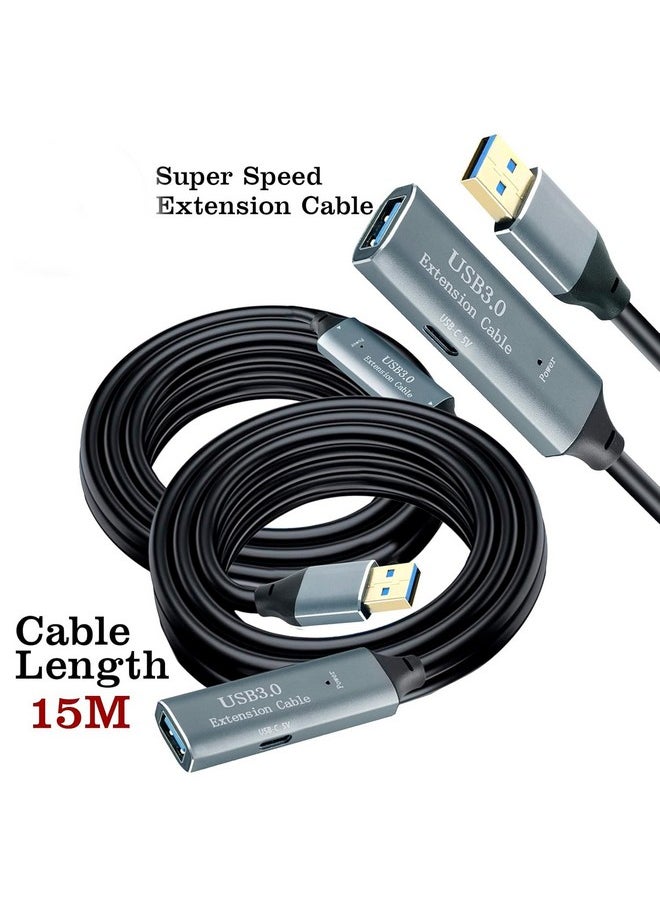 Storite Storite 15 Meter Active USB 3.0 Extension Cable USB 3.0 Male to Female Extender Cord with Signal Booster Compatible with Game Consoles, Printer, Camera, Steam VR, Flash/Hard Drive, Laptop  - Image 2