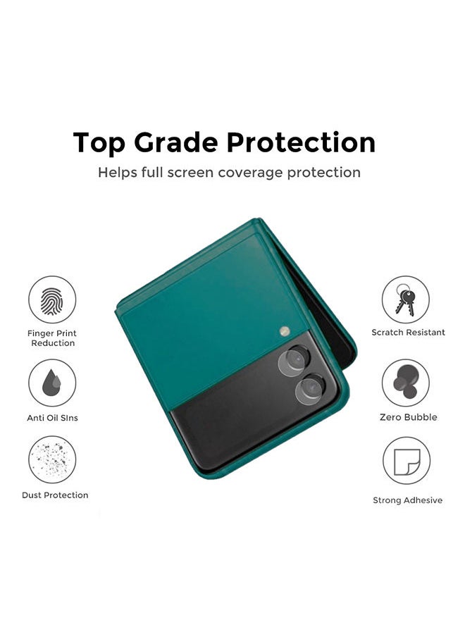 O Ozone Tempered Glass Camera Lens Protector for Samsung Galaxy Z Flip 3 5G Lens Protector [Pack of 2] - Clear  - Image 4