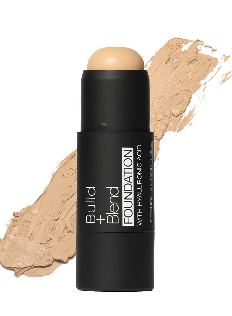 بالاديو بيلد + بليند ستيك فاونديشن، قلم أساس وكونتور للوجه، مكياج احترافي (بيج طبيعي) - Image 1