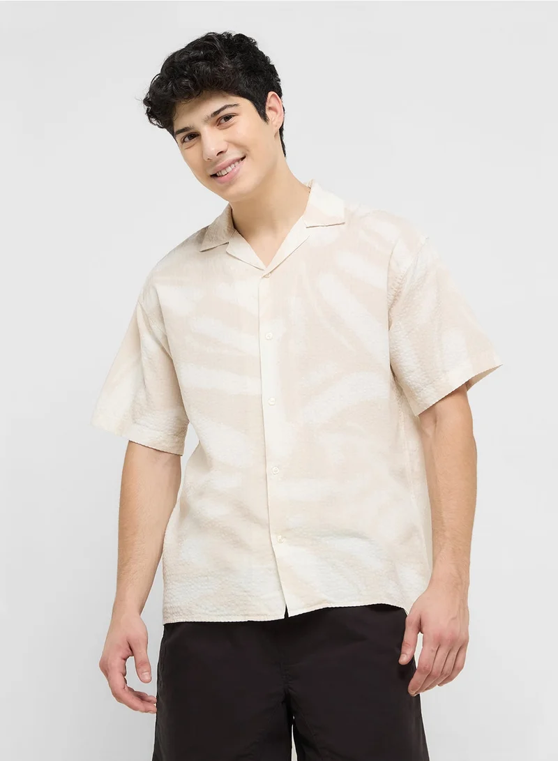 Regular Fit Printed Resort Shirt
