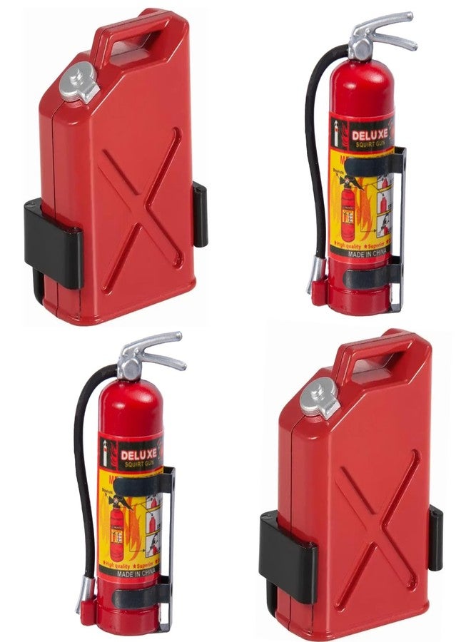 UURCSKY RC Crawler Decoration, 1/10 Scale Plastic Fuel Tank RC Fire Extinguisher for Axial SCX10, TRX4, Wraith, HSP, CC01, Red Miniature Accessory 4PCS - Image 3