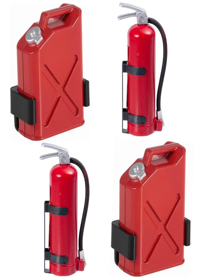 UURCSKY RC Crawler Decoration, 1/10 Scale Plastic Fuel Tank RC Fire Extinguisher for Axial SCX10, TRX4, Wraith, HSP, CC01, Red Miniature Accessory 4PCS - Image 4