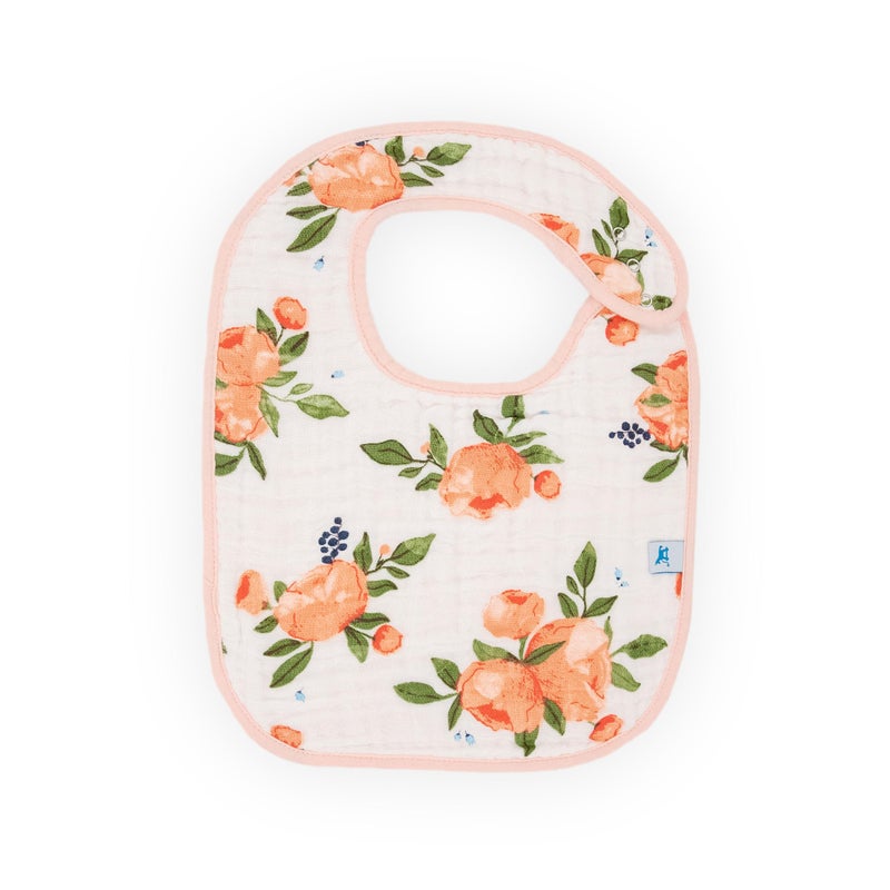 Little Unicorn Premium Classic Bib 3 pack | Adjustable as baby grows | Soft fabric on skin | Great for first time eaters (Watercolor Roses) - Image 2