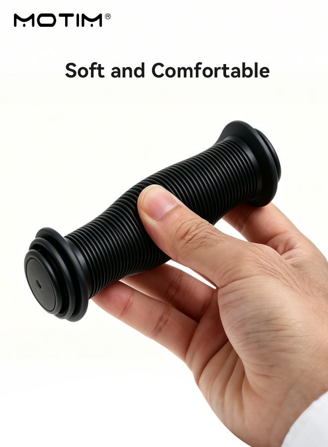 Motim Bike Handlebar Grips, Mountain Bicycle Handle Bar Grips, Non-Slip Rubber Hand Grip for Road Urban Foldable Bike MTB - Image 2