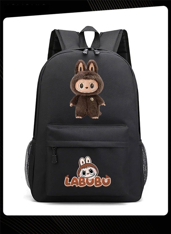 حقيبة مدرسية لطيفة من 3 قطع بتصميم لابوبو جديدة سعة كبيرة مقاومة للاهتراء لطلاب المدارس الابتدائية والمتوسطة والثانوية - Image 2