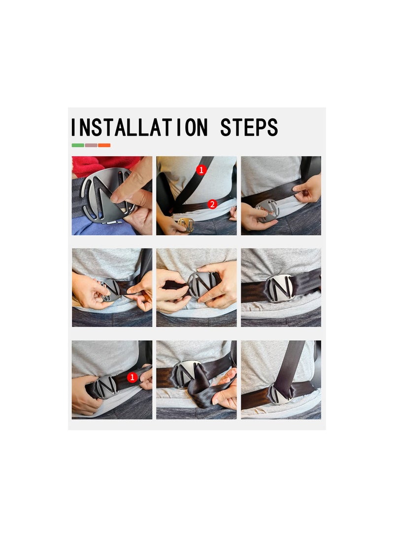 Universal Seat Belt Clips and Adjuster for Adults, Children, and Pregnant Women - Comfortable Shoulder Positioner for Enhanced Driving Comfort (1 Pack)