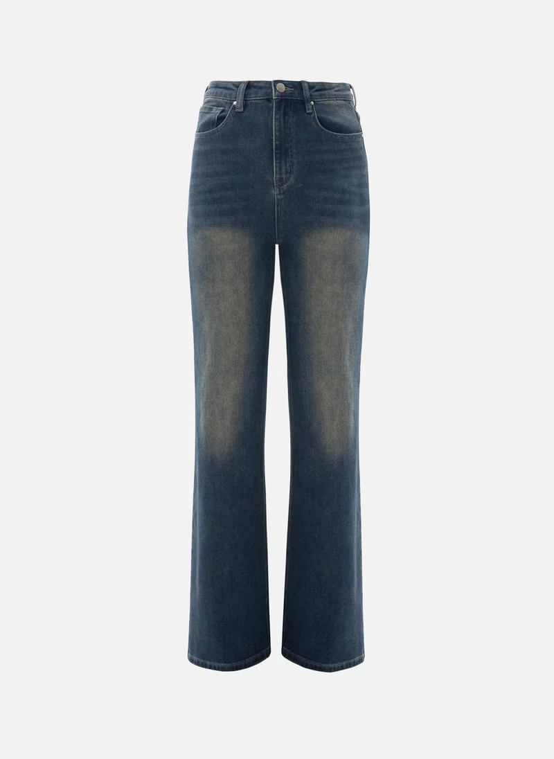 Lichi Straight denim jeans with scuffs