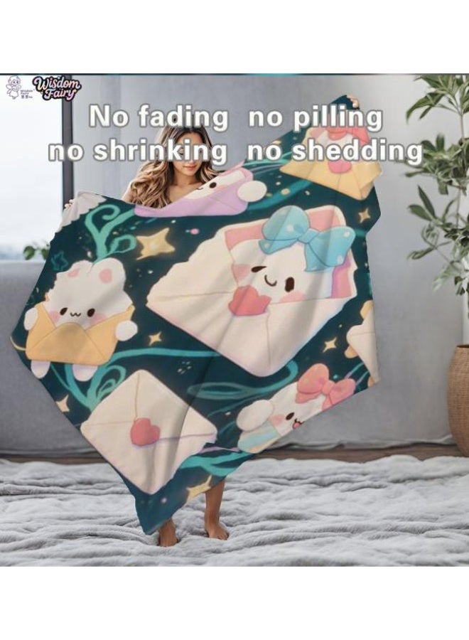 general Wisdom Fairy (latest) flannel thin blanket (warm and comfortable, suitable for sleep, game use, dust and sandproof) 150cm*200cm - 23 - Image 1