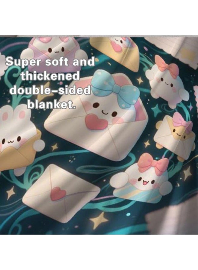 general Wisdom Fairy (latest) flannel thin blanket (warm and comfortable, suitable for sleep, game use, dust and sandproof) 150cm*200cm - 23 - Image 5