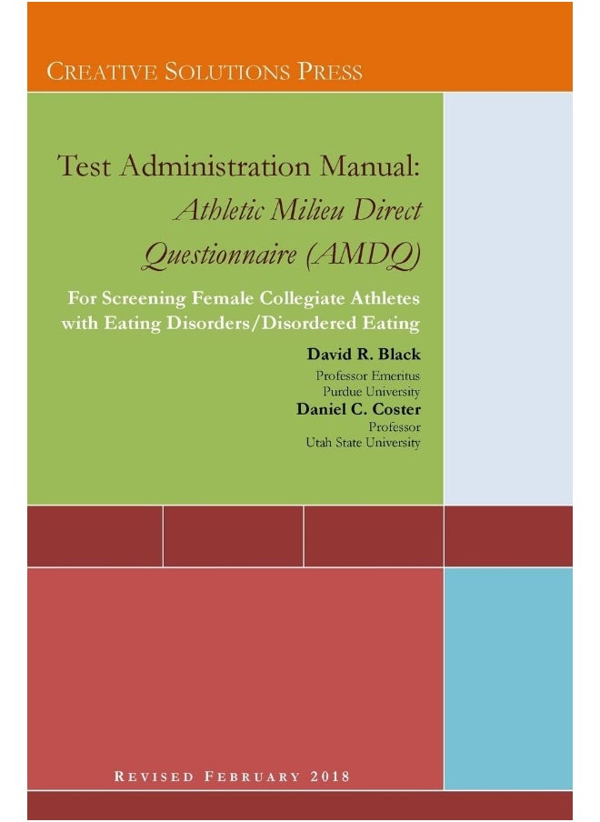 Test Administration Manual: Athletic Milieu Direct Questionnaire (AMDQ)  - Image 1