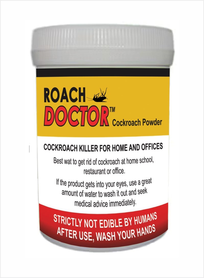 Roach Doctor بودرة دكتور الصراصير القوية - مثالية لجميع الأماكن: المنزل، المكتب، المدرسة، المطعم عبوة من 1