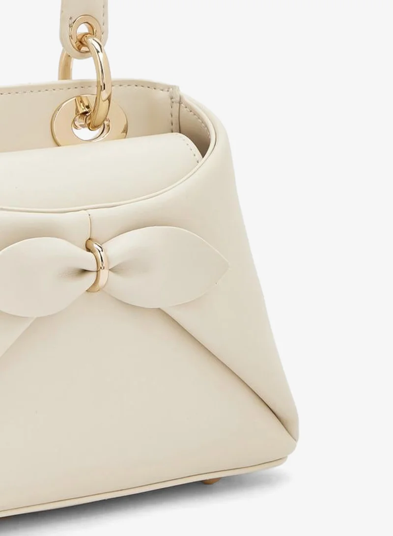 Celeste IVORY Bow Accent Crossbody Bag With Top Handle for Women | Best Price UAE