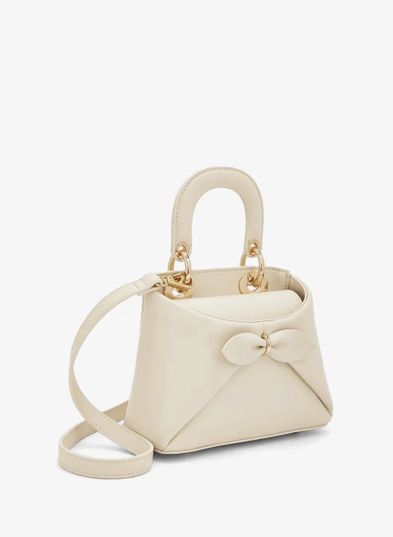 Celeste IVORY Bow Accent Crossbody Bag With Top Handle for Women | Best Price UAE